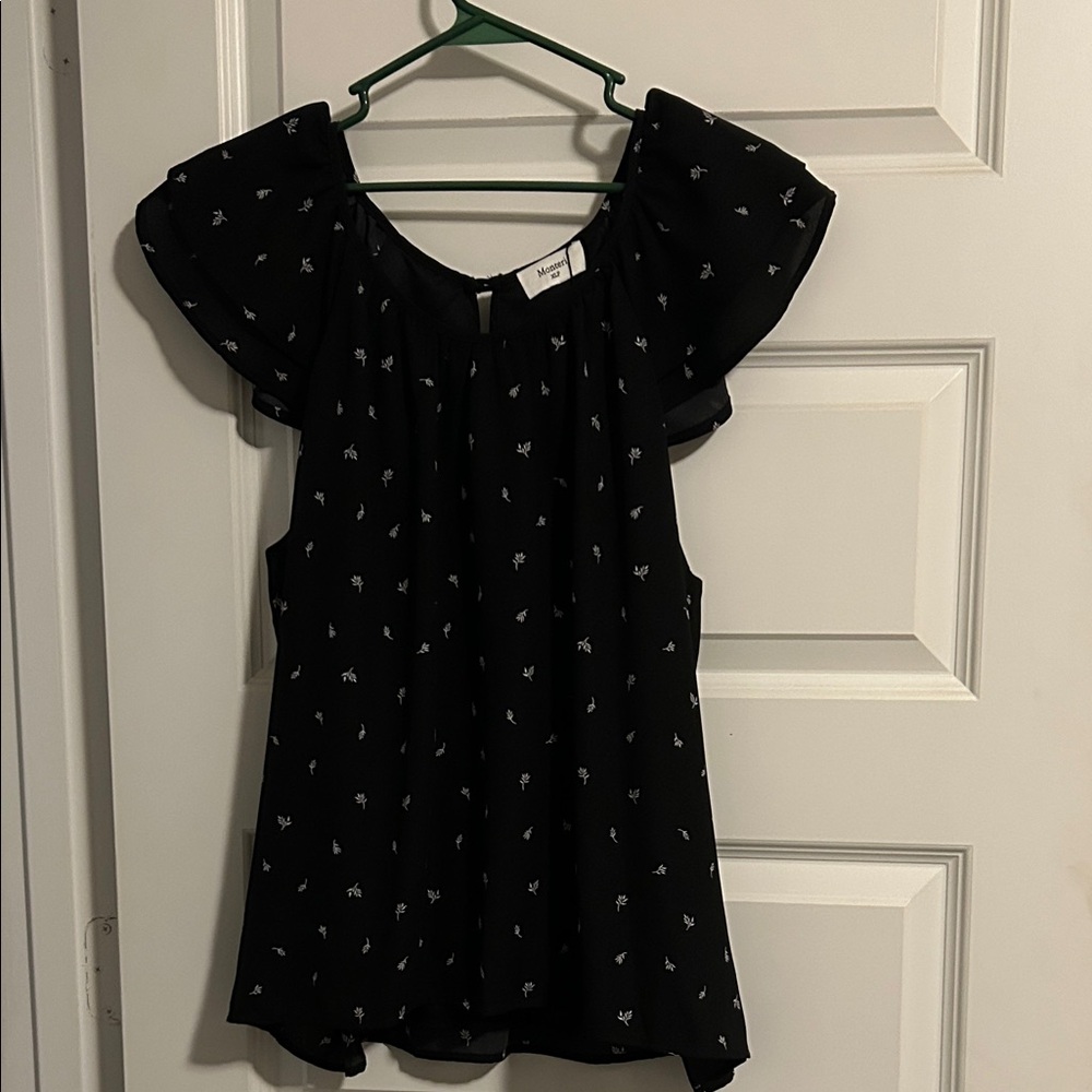 Black Floral Blouse